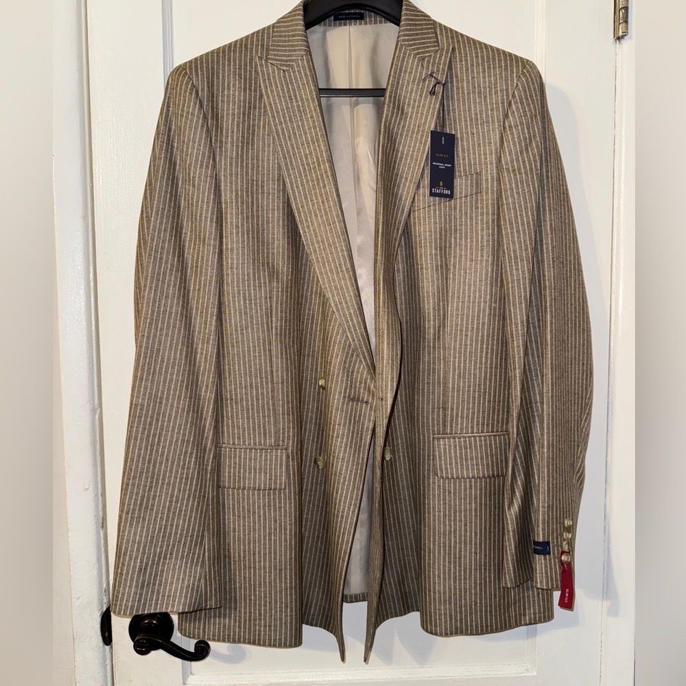 Stafford blazer 48 long nwt